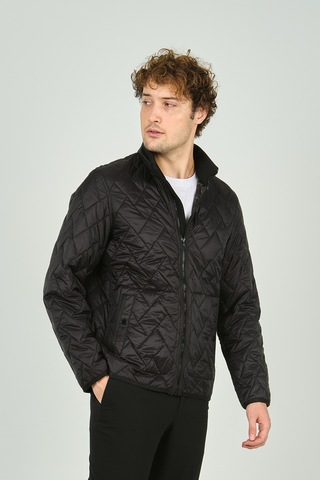 Allegro Erkek Dik Yaka Fermuarlı Cep Detaylı Kapitone Mont 4355 Siyah Siyah