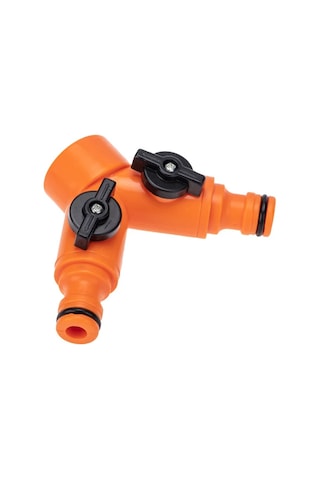 Meriva M176 Bahçe Musluğu Hortum Baglantı Ayırıcı Aparatı Vanalı 2li 3/4 x 1/2"