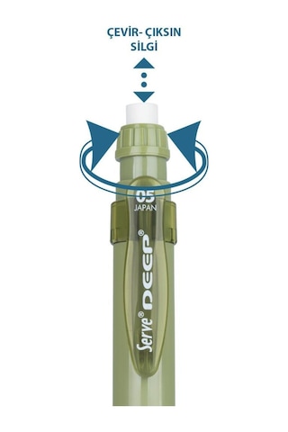 Serve Deep Mekanik Uçlu Kalem Toprak Tonları 0.5 MM Yaprak Yeşili