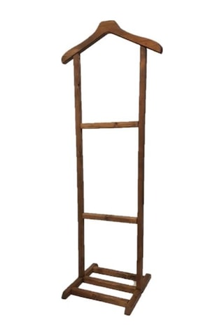 Ahşap Dilsiz Uşak Elbise Askısı Tekli Dilsizuşak Askılık N11.152 Meşe