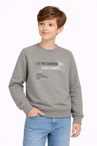 Baglan Erkek Çocuk Önü Arkası Baskılı Sweatshirt Bgl-st05231 Gri