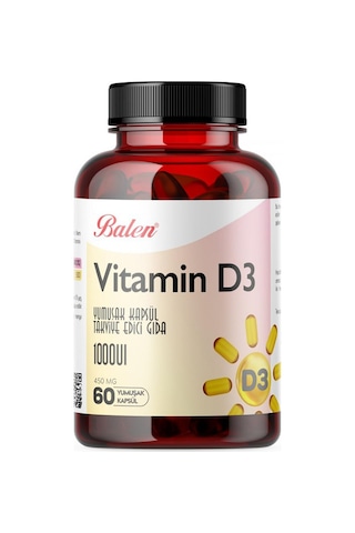 Balen Vitamin D3 450 Mg 60 Kapsül Balen Vitamin D3 450 Mg 60 Kapsül