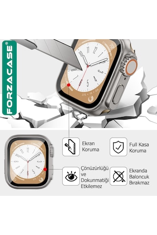 Forzacase Apple Watch 11 46mm Uyumlu Full Ekran Kasa Koruyucu Ve Watch Ultra Çevirici Kılıf Fc398