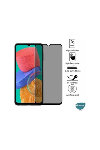 Realme C35 Privacy 5d Gizlilik Filtreli Cam Ekran Koruyucu Siyah Realme C35 İle Uyumlu Ekran Koruyucu