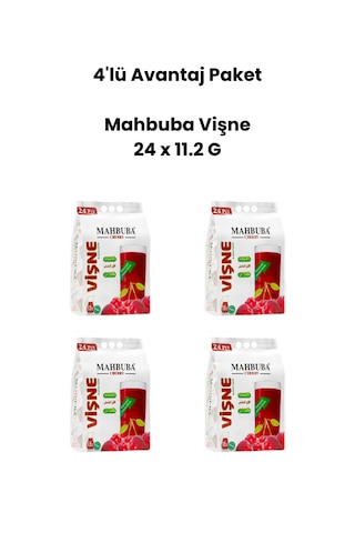 Mahbuba Vişne 4'lü Avantaj Paket Soğuk Veya Sıcak Tüketilebilir Toz İçecek 24 X 11.2 G 11.2 G