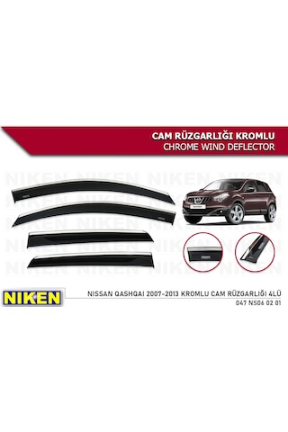 Qashqai 2007 2008 2009 2010 2011 2012 2013 Kromlu Cam Rüzgarlığı