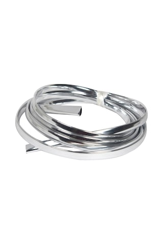 U Tip Geçmeli Krom Nikelaj Şerit Krom Silver Geniş 3 Metre