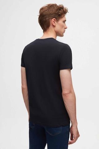 D's Damat Slim Fit Lacivert Düz D's Damat Logo Baskılı Strech Pamuklu T-shirt 2ec148551753m Lacivert