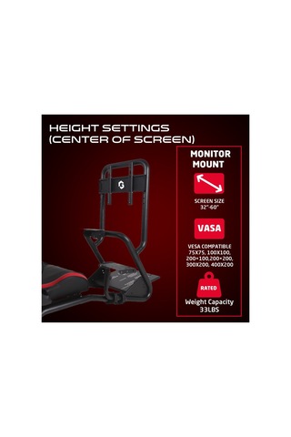 Gomprx-6013 Master Pro X Yarış Oyun Simülörü Kokpiti - Kırmızı/siyah