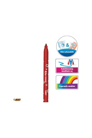 Bic Kids Couleur Ultra Yıkanabilir Keçeli Boya Kalemi 12'li