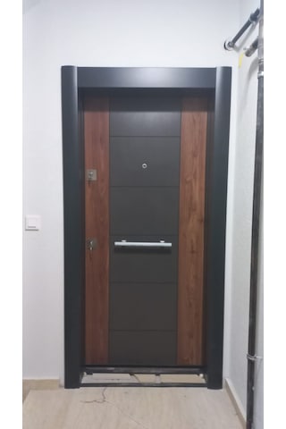 Antrasit Ahşap Çelik Kapı Modelleri Sağ Açılım Ürün Ölçüleri - Açılış Yönü - 90X190 Dolu Demir Kapı - Içeri Sağ