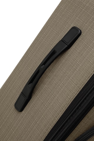 Oleets 8 Tekerli Su Geçirmez Ultra Kalite Kumaş Orta Boy Valiz Bej