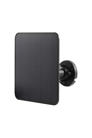 Moveevo Güçlü Tek Kristal Silikon Güneş Paneli, 5w 5v, 580ma, Micro Usb/usb-c, Abs+pc Kasa, Siyah - Ev Güvenlik Kamerası Zili İçin