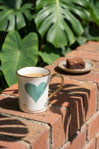 Heart Porselen Kupa Yeşil - 250 Ml Yeşil