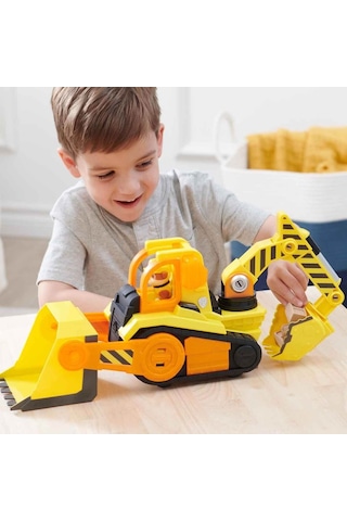 Spin Master Paw Patrol Sesli Ve Işıklı Rubble Crew Deluxe Buldozer 40 Cm Renkli
