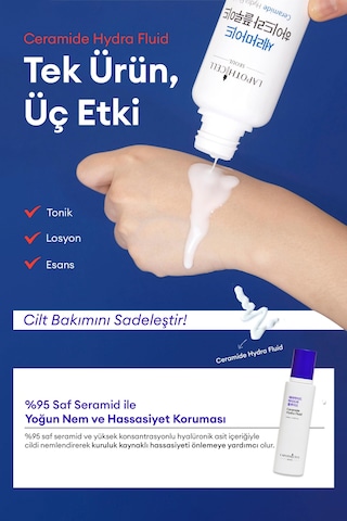 Seramid İçerikli, Nemlendirici Tonik & Losyon & Esans Lapothıcell Ceramide Hydra Fluid