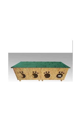 Kedi Kulübesi Profesyonel Multible Greenroof 4/8 Kedi Evi 125 x 50 x 85 CM