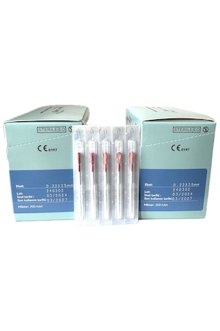 Akupunktur İğnesi Kuru İğne 0.22x25 Mm 200lük Paket 2 Kutu