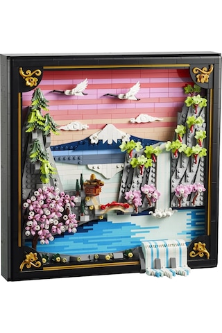 LEGO® Art Japon Kiraz Çiçeği Manzarası 31218 – Yetişkinler için Ayarlanabilir 3 Boyutlu Şelale İçeren Model Yapım Seti(1892 Parça)