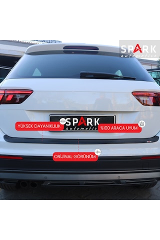 Volkswagen Tiguan 2016- Yılı Ve Sonrası Uyumlu Arka Tampon Eşiği Mat Siyah