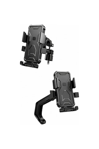 Platoon Pl-8638 Ayarlanabilir Motor Ve Bisiklet Telefon Tutucu Gidon Uyumlu Sağlam Ve Güvenli Siyah