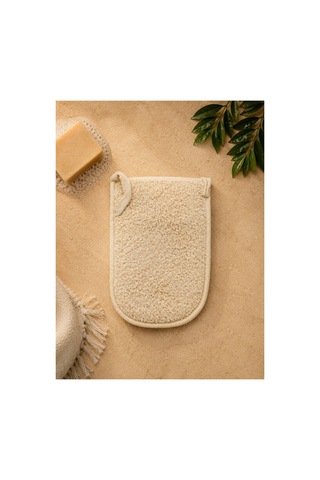 Doğal Sisal & Pamuk Örme Banyo Eldiveni 20x16 Cm Çift Taraflı Peeling Ve Banyo Lifi - 901046031