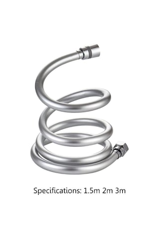 Kustar Gümüş Pvc Banyo Duş Hortumu Dayanıklı Banyo Musluk Duş Hortum 1,5 Metre Gri