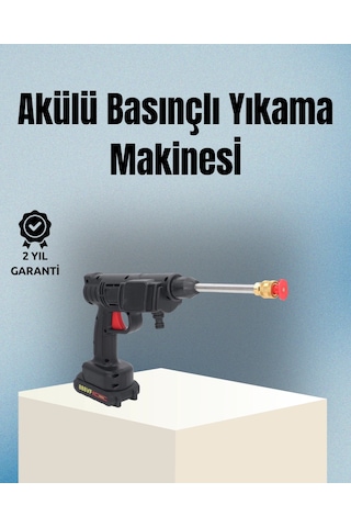 Mey İthalat Taşınabilir Şarjlı Basınçlı Yıkama Tabancası Köpük Aparatlı