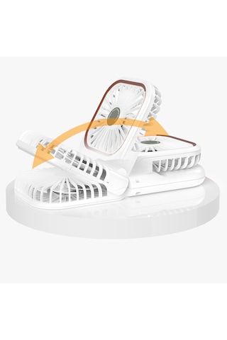 Lenyes Lhf13 Powerbank Özellikli Standlı Portatif Soğutucu El Fanı Beyaz