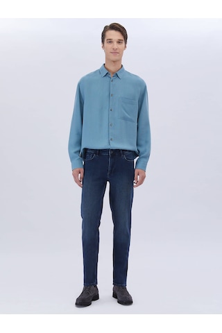 Kip Koyu Mint Fitilli Oversize Fit Dokuma Casual Gömlek Mint