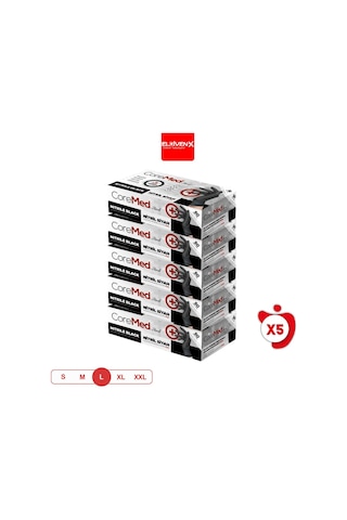 Ultra Extra Kalın Siyah Nitril Eldiven Pudrasız 50 ' Li Paket - Large 5 Paket Ultra Extra Kalın Siyah Nitril Eldiven Pudrasız 50 ' Li Paket - Large 5 Paket