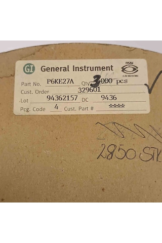 P6ke27a 27v 600w Generalınstrument Transil Diyot 50 Adet