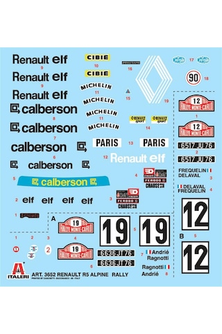 Italeri 3652s 1/24 Renault R5 Alpine Rally Arabası Demonte Plastik Maketi