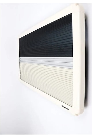 Berhimi Amortisörlü Karavan Penceresi & Karavan Camı 30x70 Cm Beyaz Perde-sineklik Dahil