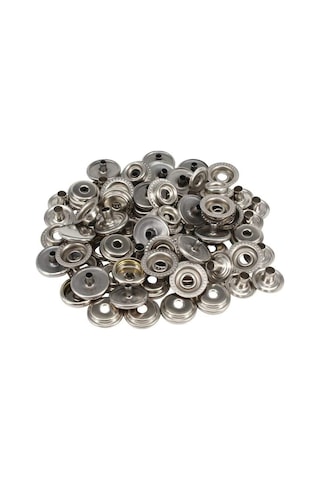 15mm 61 Tip Paslanmaz Büyük Çıtçıt Kalıpsızdır Nikel/gümüş Renk 100 Adet