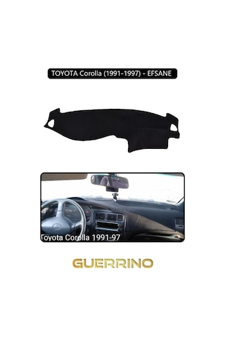 Toyota Corolla 1991-1997 - Efsane Torpido Koruma Halısı Siyah Kenar