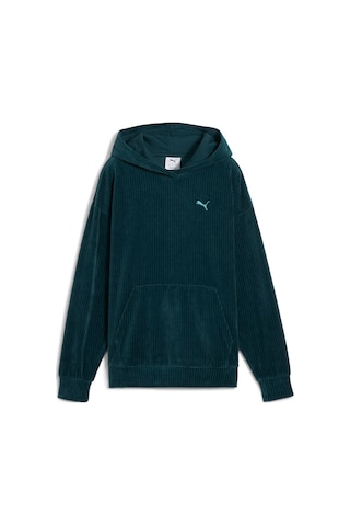 Puma Ess Elevated Velour Hoodie Kadın Yetişkin Sweatshirt Yeşil
