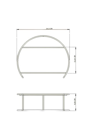 Rose Sunumluk 2'li Büyük Boy Metal Sunumluk Hediyelik Dekorasyon İkramlık / Şeffaf Pleksi / Paslanmaz