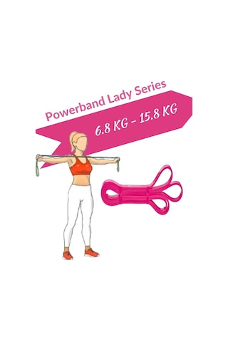 Powerband Direnç Lastiği Ve Egzersiz Bandı Pembe