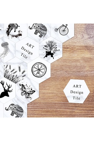 Geekyou Pvc Zemin Sticker 10 Adet 20x23cm - Kolay Yapıştır & Çıkar, Hd Desenler, Duvar/zemin Uyumlu, Ev Dekoru Yenileyici Diğer