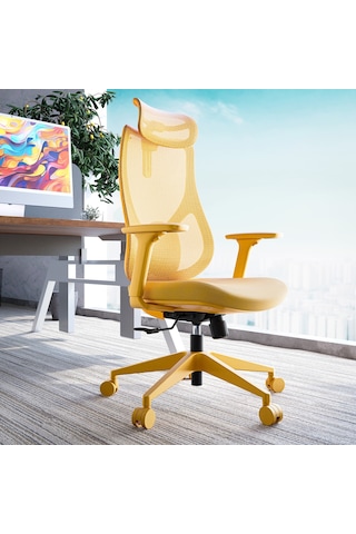 Rio Ergonomik Çalışma Koltuğu Sarı