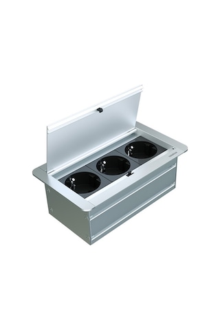 Metalline® Klip-line Bas-Aç Priz Sistemi - Natürel Eloksal