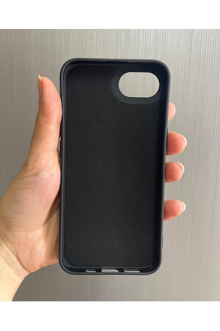 İphone 16e Uyumlu Logolu İçi Kadife Silikon Lansman Kılıf