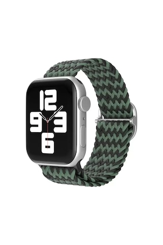 Zenviaat Newface Apple Watch Uyumlu38mm Star Kordon - Zigzag Yeşil-siyah Znv2027