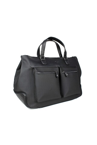 Siyah Seyahat Çantası Spor Çanta Unisex Kanvas Kumaş El Valizi Siyah