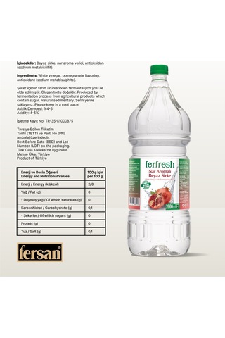 Ferfresh Beyaz Sirke 2 Lt Pet Nar Aromalı