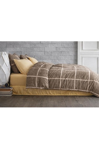 Lexroo Lüks%80 Pamuklu Çift Kişilik Nevresim Takımı Seti Yorgan Kılıfı Love Kalp Desen 200x220 Cm + Çok Renkli