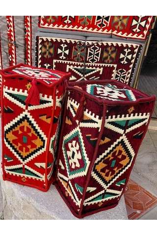 Şark Köşesi Kol Dayanma Minderi Sünger Dahil 22 X 22 X 45 Cm Kırmızı