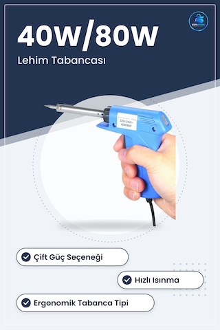 Lehim Tabancası Havya Profesyonel Ayarlanabilir Güç Hızlı Isıtma