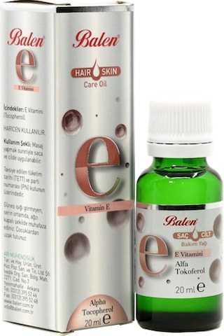 Balen Vitamin E Saç ve Cilt Bakım Yağı 20 ML